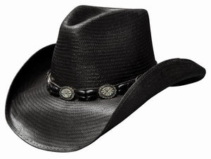 Bullhide Western Black Straw Hat - Black Hills