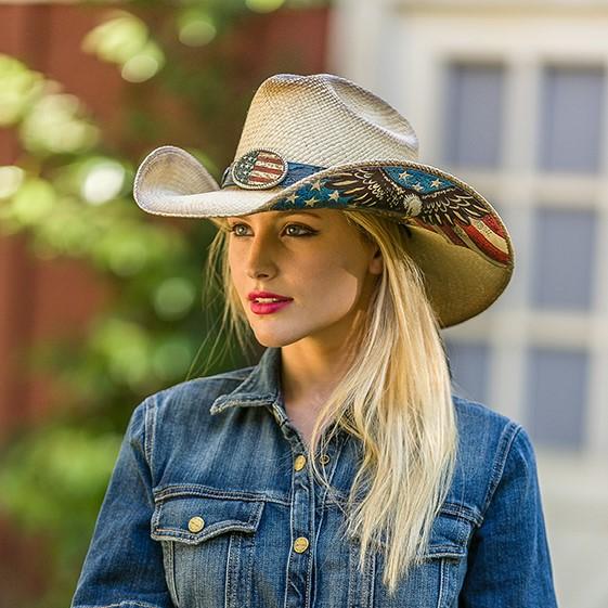 Stampede Western Straw Hat - American Eagle USA
