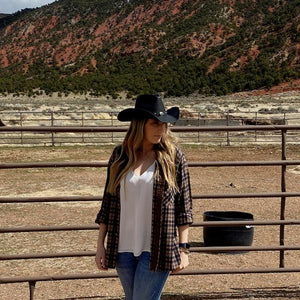 Stetson Leather Western Hat - Roxbury Black Distressed Leather