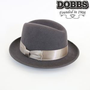 Dobbs Homburg Hat Wool Felt - Boulevard in Grey