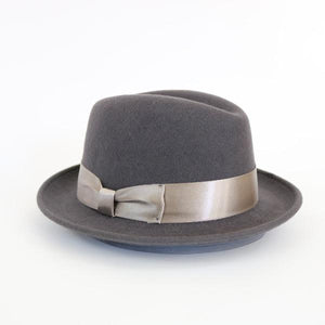 Dobbs Homburg Hat Wool Felt - Boulevard in Grey
