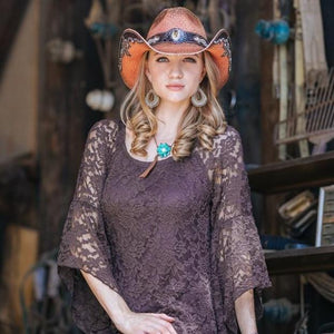 Stampede Women's Straw Western Hat - The Campfire