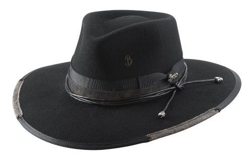 Brittoli Black Wool Felt Hat - Reloaded