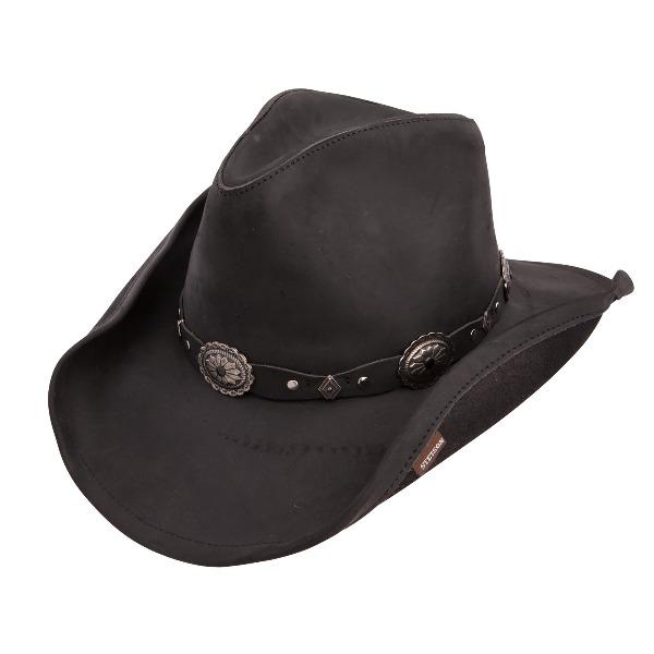 Stetson Leather Western Hat - Roxbury Black Distressed Leather