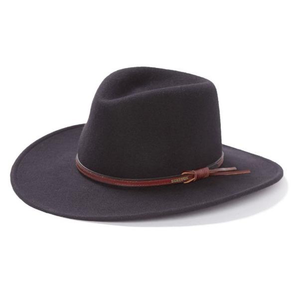 Stetson Wool Crushable Western Hat - Bozeman in Black