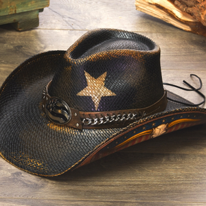 Stampede Men's Western Cowboy Hat - The Texas Longhorn Patriotic Flag