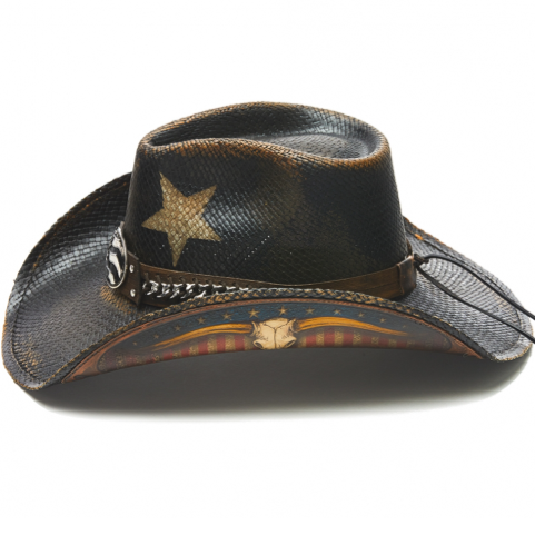 Stampede Men's Western Cowboy Hat - The Texas Longhorn Patriotic Flag