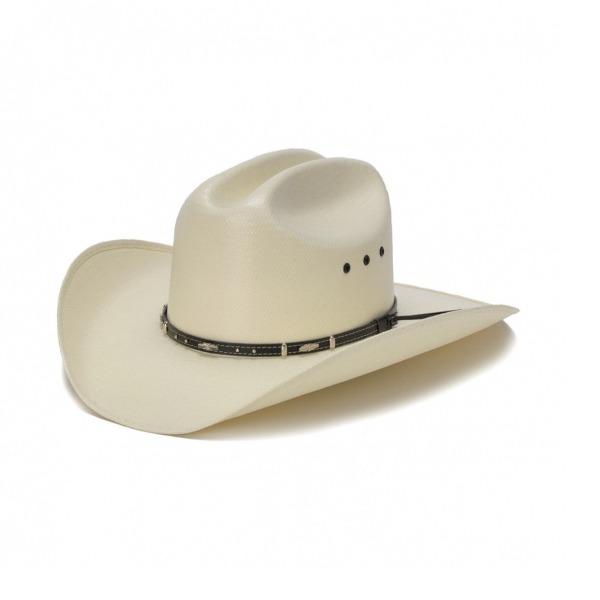 Stampede Western Shantung 50X White Straw Hat- The Hank