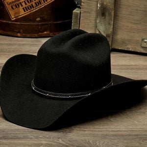 Stampede Felt 100X Western Hat - The Wyoming in Black, Brown