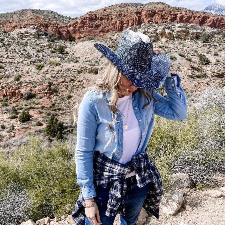 Atwood Western Straw Hat - Blue Northern