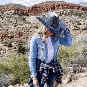 Atwood Western Straw Hat - Blue Northern