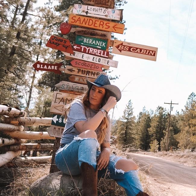 Atwood Western Straw Hat - Blue Northern