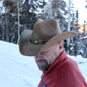 Stetson Leather Western Hat - Roxbury in Rust