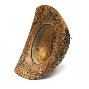Stampede Men's Western Straw Cowboy Hat - The Revolver Tea Stained