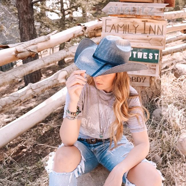 Atwood Western Straw Hat - Blue Northern