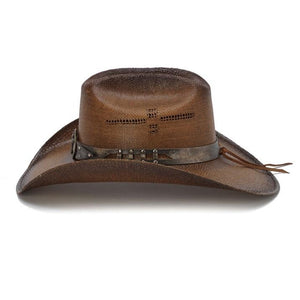 Stampede Women's Western Straw Cowboy Hat - The Horse Lover in Brown