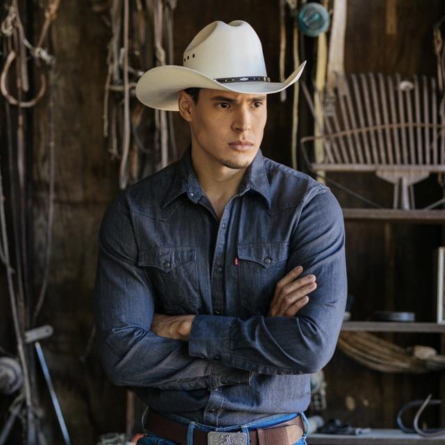 Stampede Western Shantung 50X White Straw Hat- The Hank