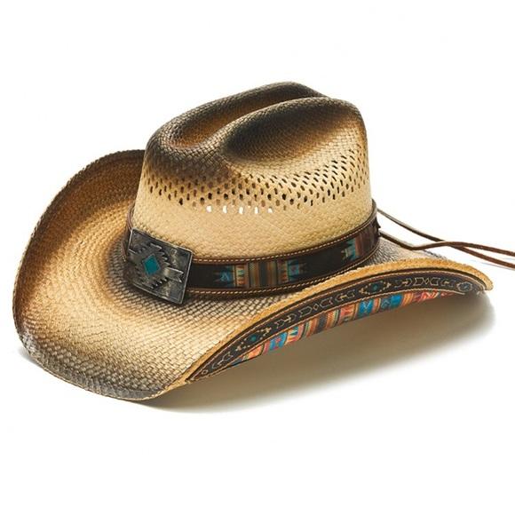 Stampede Women's Western Hats - The Ganado with Colorful native Print Brim