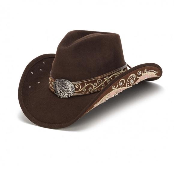 Stampede Women's Western Felt 100X Wool Hat - The Pink Gypsy with Rhinestones