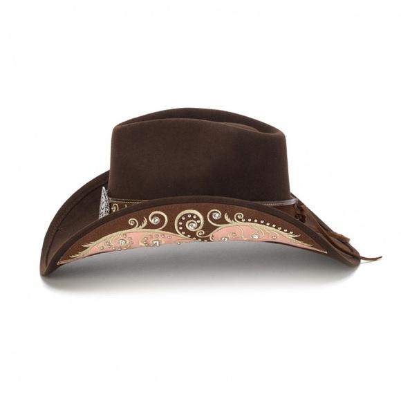 Stampede Women's Western Felt 100X Wool Hat - The Pink Gypsy with Rhinestones
