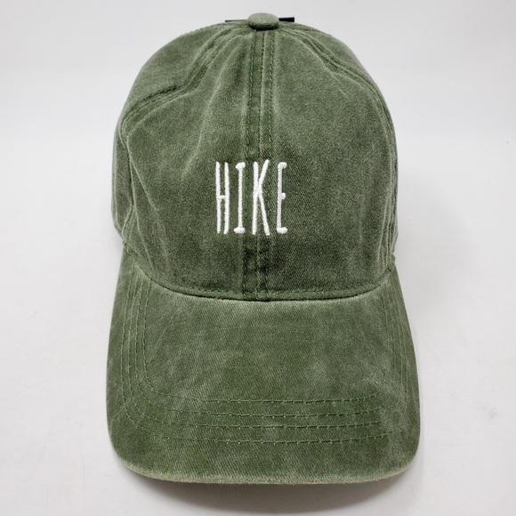 David and Young Distressed Army Green Baseball Cap - HIKE