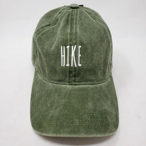 David and Young Distressed Army Green Baseball Cap - HIKE